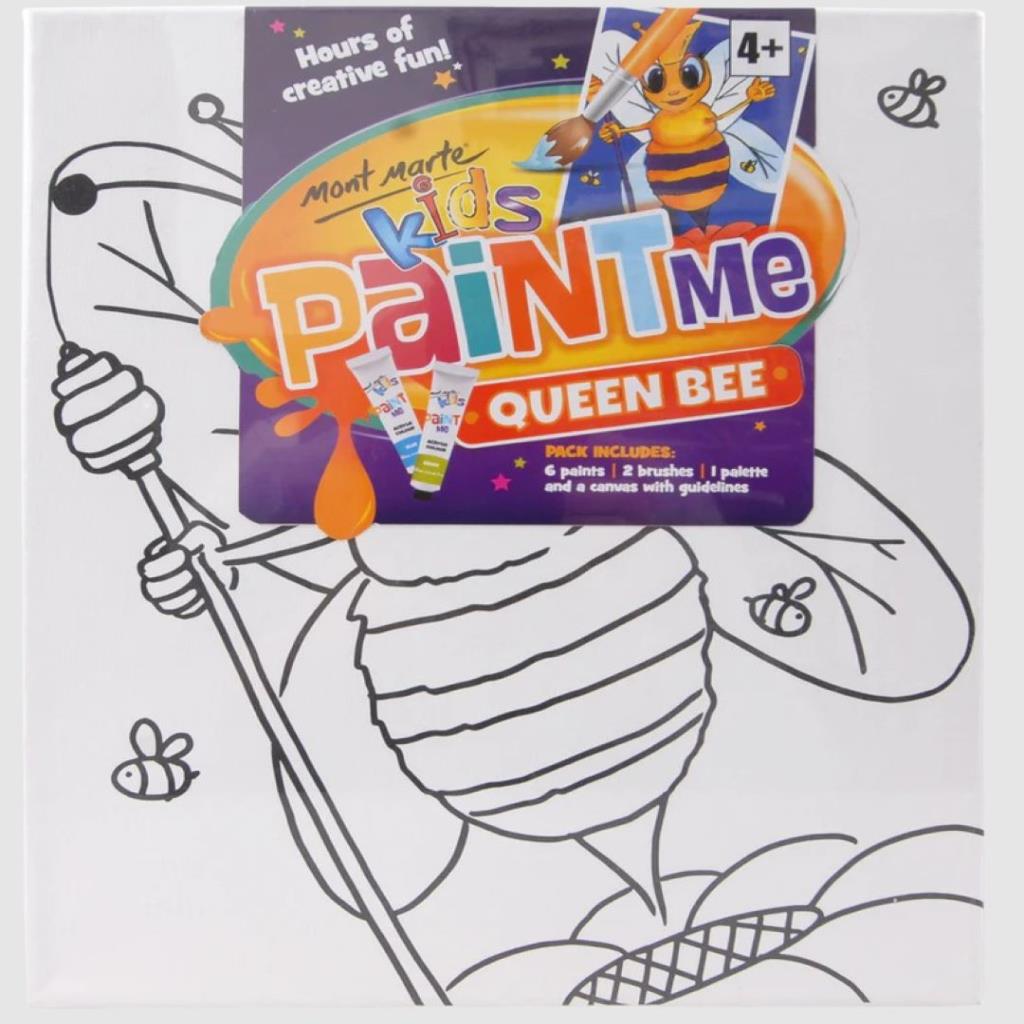  Mont Marte Kids Paint Me Canvas Set 10Pc - Mont Marte Kids Paint Me – Queen Bee Painting Set